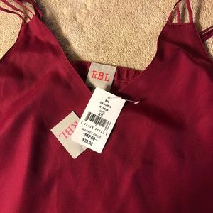 New red blouse shortsleeved